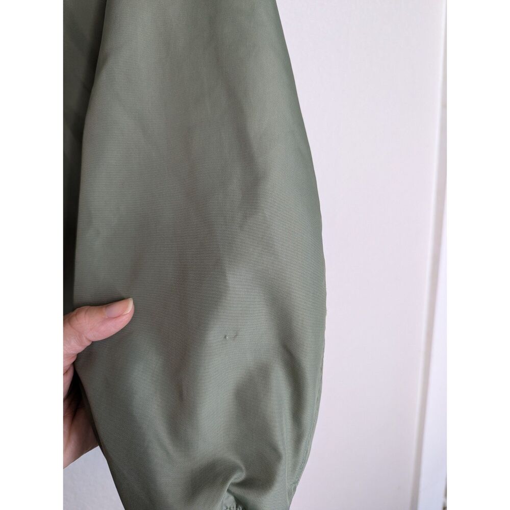 Victoria's Secret PINK Full Zip Flight Jacket Sz XS Sage Green White Bomber - Picture 6 of 6